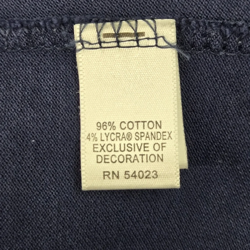 Banana Republic Men Polo XL Navy‎ Striped Button Short Sleeve Logo